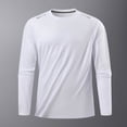 thumbnail image 1 of Yaoyar Mens Long-Sleeve T-Shirt Solid Color Long Sleeved Round Neck Sports Ice Silk T-shirt Fitness Base Cool Dry Workout Shirts Sports Running Tops, 1 of 6