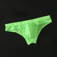 thumbnail image 1 of Yaoyar Mens Low Waist High Cut Ice Silk Summer Briefs Sheer Underwear Boxer Briefs Lightweight Sheer Fabric Boxer Briefs For Men Soft Breathable Design Underwear Briefs,Green,2XL, 1 of 7