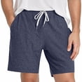 thumbnail image 1 of Yaoyar Mens Pajama Shorts Sleep Cotton Lounge PJ Lightweight Elastic Waist Drawstring Nightwear Bottom with Pockets, 1 of 5