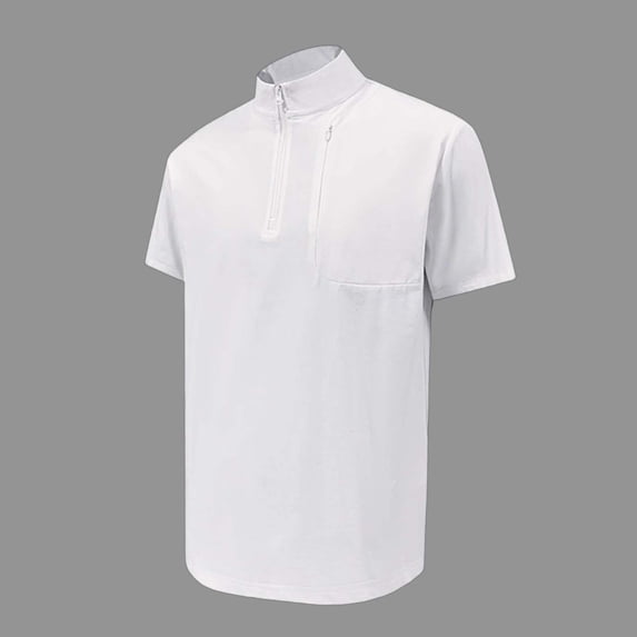 Yaoyar Mens Quick Dry Active Tshirts Quarter Zip Short Sleeve Athletic Pullover 1/4 Zip Up Golf Fishing Running Outdoor Shirt