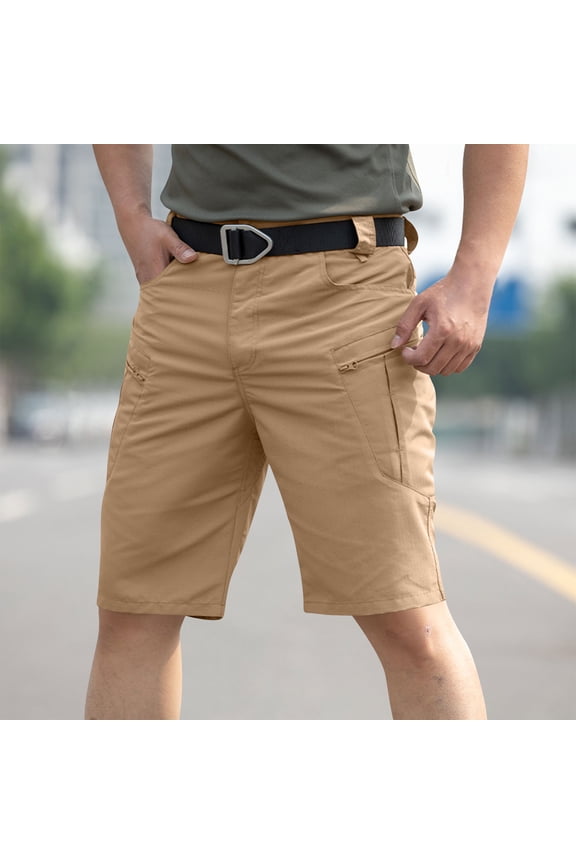 Mens Relaxed-Fit Work Shorts Loose High Elasticity Waterproof Multi Pocket Work Pants Premium Everyday Utility Wear Breathable Durable Casual Outdoor