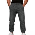 thumbnail image 1 of Yaoyar Mens Ripped Joggers Denim Pants Elastic Waist Casual Pull On Jean Pants Lightweight Distressed Jeans Trousers, 1 of 5