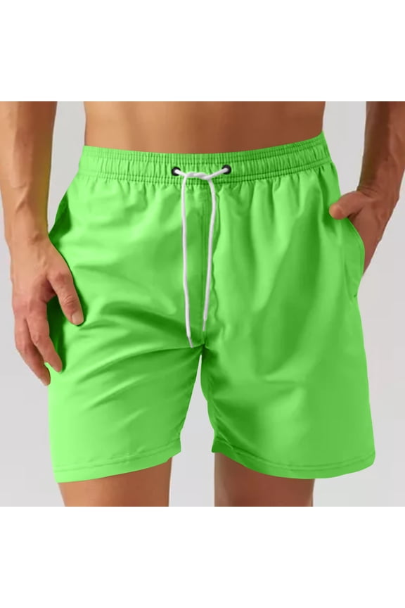 Mens Running Quarter Length Shorts Double Layer Construction Mesh Lined Pockets Zipper Closure Drawstring Waist Four Inch Athletic Shorts