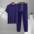 thumbnail image 1 of Yaoyar Mens Sets 2 Piece Modal Suit Outfits Crew Neck Sleeveless Solid Tank Top and Drawstring Waist Shorts Set Workout Tracksuit, 1 of 5