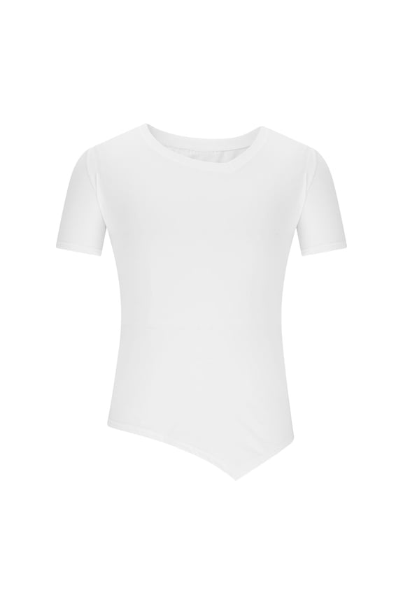 Mens Solid Color Compression Training Short Sleeve V-Neck Performance Top Athletic Fit Moisture Wicking Design Workout V Neck Tee