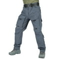 thumbnail image 1 of Yaoyar Mens Solid Color Multi-Pocket Tactical Pants Work Pants Stretch Outdoor Waterproof Pants Quick Dry Travel Climbing Camping Fishing Mens Work Pants, 1 of 8