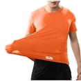 thumbnail image 1 of Yaoyar Mens Solid Color Performance Short Sleeve Tee Moisture Wicking Technology Stretch Athletic Fabric Running Gym Round Neck T-Shirt, 1 of 5