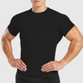 thumbnail image 1 of Yaoyar Mens Solid Color Quick Dry Short Sleeve Top Athletic Compression Fabric Running Training Sweat Wicking Round Neck T-Shirt, 1 of 7