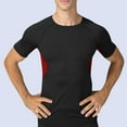 thumbnail image 1 of Yaoyar Mens Solid Color Raglan Sleeve Compression Training Short Sleeve Round Neck Performance Top Quick Dry Fit Athletic Workout Short Sleeve Shirt, 1 of 8