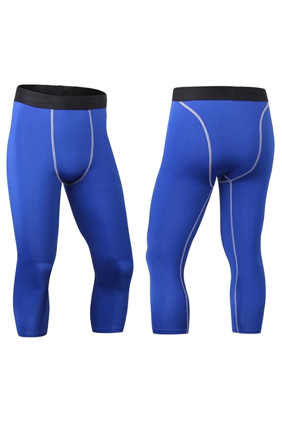 Mens Solid Color Running Tights Workout Leggings Athletic Base Layer Pants for Sports Yoga Basketbal Fitness Training Breathable Sports Leggings Compression Pants