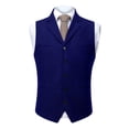 thumbnail image 1 of Yaoyar Mens Solid Color Turn Down Collar Single Button Multi Pocket Suit Style Vest Functional Design Formal Casual Wear Blazer Alternative Vest, 1 of 4