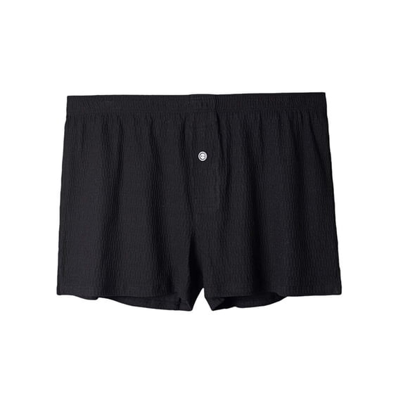 Yaoyar Mens Solid Elastic Waist Summer Underwear Boxer Briefs Base Layer Lightweight Stretch Fabric Comfort Fit Design Breathable Underwear Boxer Briefs For Men Boxer Briefs,Black,M