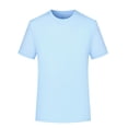 thumbnail image 1 of Yaoyar Mens Sports Short-Sleeved Solid Color Casual Elastic Sweat-Absorbent Breathable Sports Quick-Drying Short-Sleeved Round Neck Top, 1 of 4
