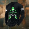 thumbnail image 1 of Yaoyar Mens St. Patrick's Day Printed Long Sleeve T-Shirt Top Crewneck Casual Fashion T-shirt Long Sleeve Top Workout Tops Oversized T-Shirts Loose Fit, 1 of 5