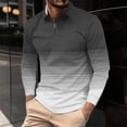 thumbnail image 1 of Yaoyar Mens Striped Zip Front Casual Top, Long Sleeve Collared Shirt with Relaxed Fit, Comfortable Daily Wear Pullover, 1 of 5