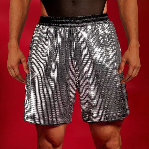 Yaoyar Mens Summer Beach Shorts Solid Color Performance Fashion Party Straight Shorts Loose Fit Elastic Waist Drawstring Lightweight Golf Dress Shorts