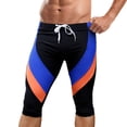thumbnail image 1 of Yaoyar Mens Swim Pants Stylish Long Swim Trunks with Fashionable Color Blocks Quick-Drying Square-Leg Sunscreen Swimwear, 1 of 5