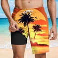 thumbnail image 1 of Yaoyar Mens Swim Trunks with Compression Liner 2 in 1 Board Shorts 9 Inch Quick Dry Swimming Trunks with Pockets, 1 of 7
