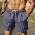 thumbnail image 1 of Yaoyar Mens Swimming Trunks Stripes 5 Inch Beach Shorts with Mesh Lining Summer Swim Bathing Suits Quick Dry Swimwear, 1 of 5