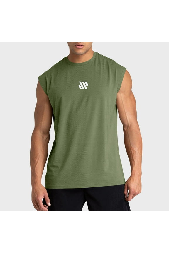Mens Tank Tops Sport Running Dry Fit Gym Shirt Wicking Athletic Mesh Breathable Muscle Tee Workout Sleeveless Shirts
