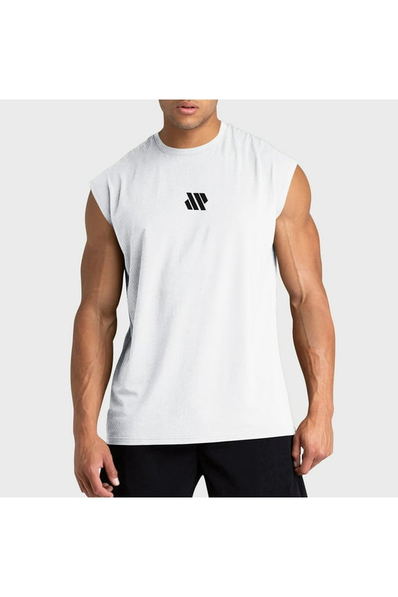 Mens Tank Tops Sport Running Dry Fit Gym Shirt Wicking Athletic Mesh Breathable Muscle Tee Workout Sleeveless Shirts