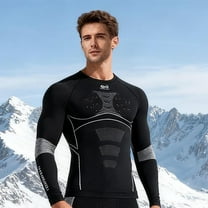 Yaoyar Mens Thermal Underwear Top Sports Functional Underwear Reduce Cold Weather Gear for Hunting Running Skiing