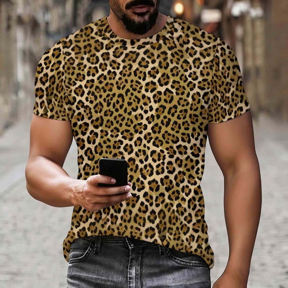 Yaoyar Mens and Womens Camouflage T-Shirt Sports Fitness Short Sleeve Blouse Military Camo Tees Summer Outdoor Crewneck Vintage Shirt Athletic Workout Tops,Coffee,M