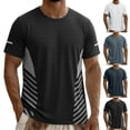 thumbnail image 1 of Yaoyar Mens Workout Shirts Dry Fit Sun Protection Athletic Short Sleeve Shirt Gym Running Swim Rash Guard Top, 1 of 8