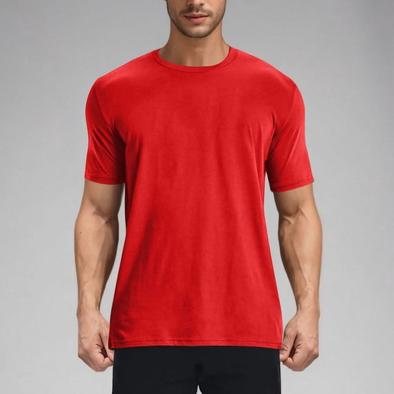 Yaoyar Mens Workout T-Shirts Dry Fit Sun Protection Athletic Short Sleeve Gym Running Swim Rash Guard Top