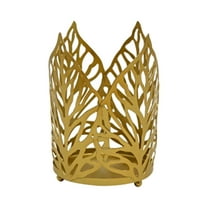 Yaoyar Metal Iron Gold Color Candle Holders for Votive and tealight Candles Elegant Lantern Style Centerpiece for Weddings Functions and Home décor