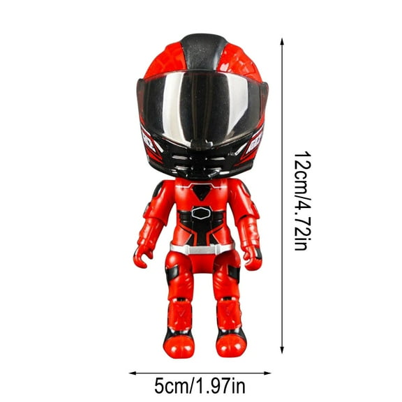 Yaoyar Motorcycle Rider Figures, Alloy Motorcycle Helmets, Transforming Racing Drivers Toys, Gifts, Decorations