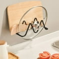 thumbnail image 1 of Yaoyar No Perforation Pot Lid Rack Wall-mounted Kitchen Cutting Board Cutting Board Cutting Board Storage Rack Household Storage Accessories Today's special Clearance, 1 of 6