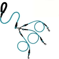 Yaoyar No-Tangle 3 Dogs Leash - Main Lead Rope with Padded Handle, Three Detachable Leash Splitters with Heavy-Duty Clip, Perfect for Walking, Running, Small, Medium, Large Dogs