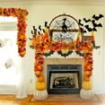 thumbnail image 1 of Yaoyar Orange Leaf Garland, Halloween Garland Artificial Maple Leaf Autumn Hanging Fall Vines Thanksgiving Decorations Fall Decor, 1 of 6