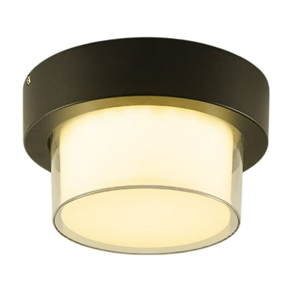 Yaoyar Outdoor Ceiling Porch Light LED Flush Mount for Wall or Ceiling, Square Exterior Wall Lamp for Patio Balcony Terrace