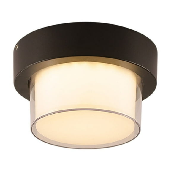 Yaoyar Outdoor Ceiling Porch Light LED Flush Mount for Wall or Ceiling, Square Exterior Wall Lamp for Patio Balcony Terrace