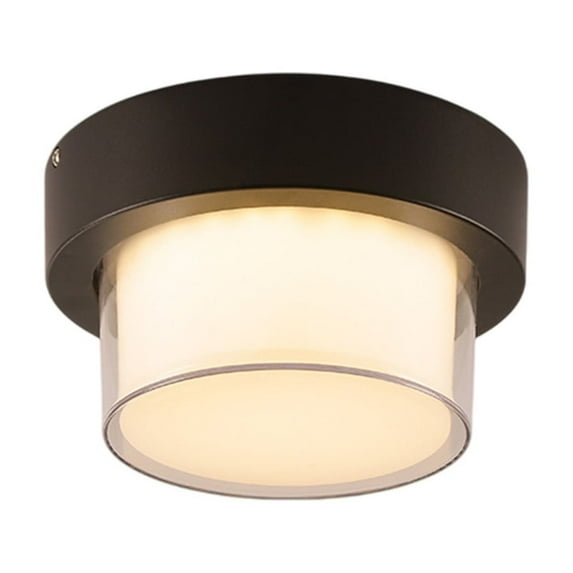 Yaoyar Outdoor Ceiling Porch Light LED Flush Mount for Wall or Ceiling, Square Exterior Wall Lamp for Patio Balcony Terrace