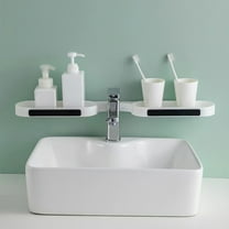 Yaoyar Over Toilet Storage Rack Self Adhesive Toilet Shelf Bathroom Organizer Shelf Above Toilet Shelf Bathroom Storage Bathroom Shelves Over Toilet Shelf White