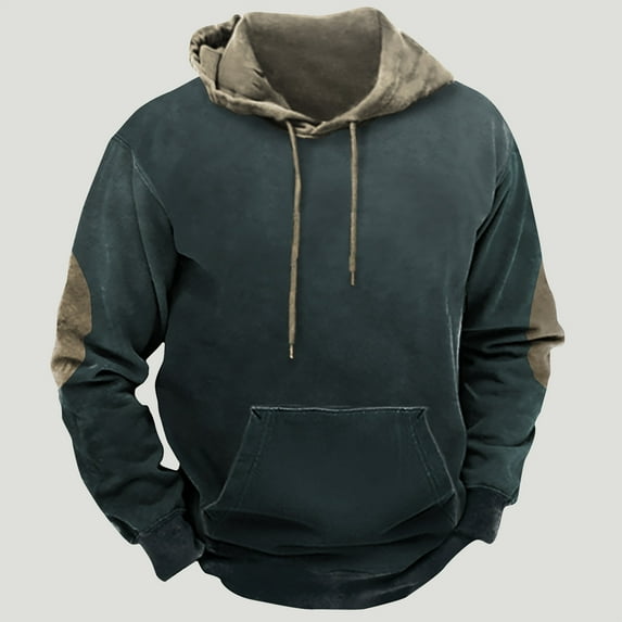 Yaoyar Oversized Sweatshirt For Men Pure Cotton Comfortable Fashion Pullover Color Block Hoodie Sweater Athletic Clothes
