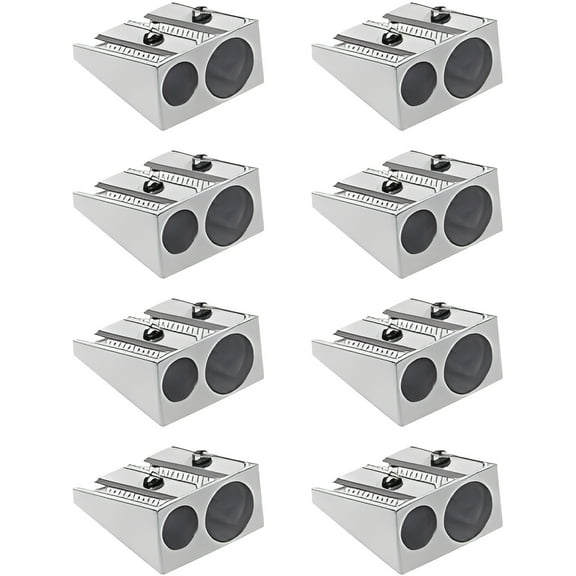 Yaoyar Pencil Sharpeners Double Hole Metal Pencil Sharpener Handheld Pencil Sharpener Manual Magnesium Sharpener for Colored & Graphite Pencils, Suitable for Homes, Schools, Offices, Supplies