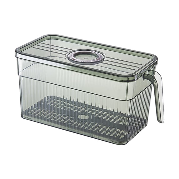 Yaoyar Plastic Food Storage Produce Containers for Fridge, Stackable Lettuce Keeper for Refrigerator with Removable Drain Tray Keep Fresh for Vegetables/Fruit/Berry/Salad