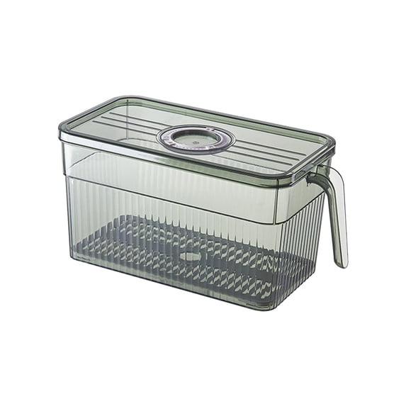 Yaoyar Plastic Food Storage Produce Containers for Fridge, Stackable Lettuce Keeper for Refrigerator with Removable Drain Tray Keep Fresh for Vegetables/Fruit/Berry/Salad