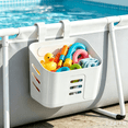 thumbnail image 1 of Yaoyar Pool Toy Basket, Poolside Storage Basket, Pool Storage Basket with Pool Cup Holder, Pool Storage Bin Containers Fits for Most Frame Pools, 1 of 8