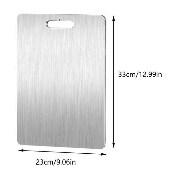 Yaoyar Pure Titanium Cutting Board- Dishwasher Safe Stainless Steel Cutting Boards for Kitchen, BPA Free Reversible Chopping Board for Countertop Meal Prep and Serving Kitchen Necessities