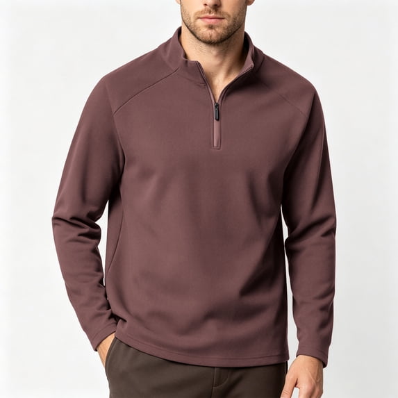 Yaoyar Quarter Zip Golf Pullover Men Dry Fit Long Sleeve Performance Wicking Mock Neck 1/4 Zip Pullover Mens Sweatshirt