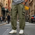 thumbnail image 1 of Yaoyar Quick Dry Utility Pants for Men, Solid Color Multi Pocket Trousers with Straight Leg Fit, Outdoor Adventure Bottoms, 1 of 8