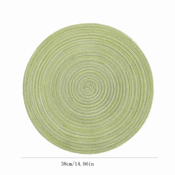 Yaoyar Round Braided Placemats Easy Clean Place mats for Dining Tables Woven Heat Resistant Washable Table Mats