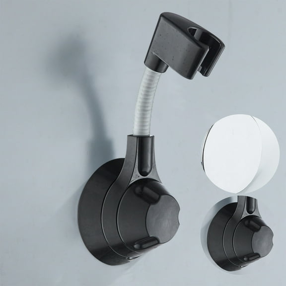 Yaoyar Shower Head Holder,360°Adjustable Shower Holder Bracket,Strong Paste & Removable Suction Cup Shower Head Holder,Shower Holder Wall Mount with Hook,No Drill Shower Head Bracket