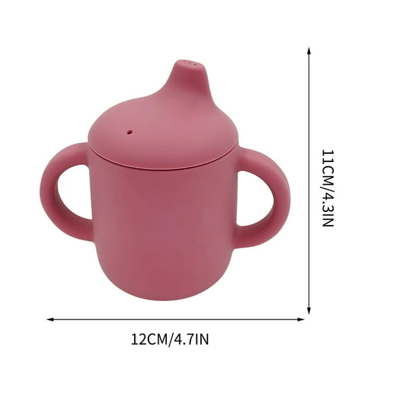 Yaoyar Silicone Baby Training Cup Infant Silicone Learning Drink Cup,Shatterproof Toddler Sippy Cups with Straw,Open Cup for Baby