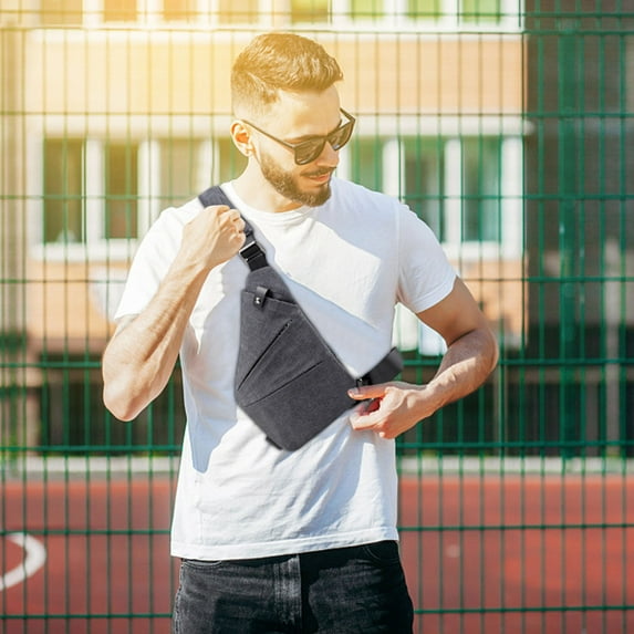 Yaoyar Sling Bag Crossbody Backpack Shoulder Hiking Daypack for Men Anti-Thief Chest Personal Pocket Outdoor Travel Bag